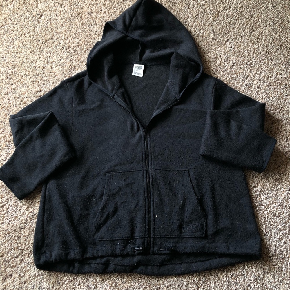 Full zip sweater knit hoodie